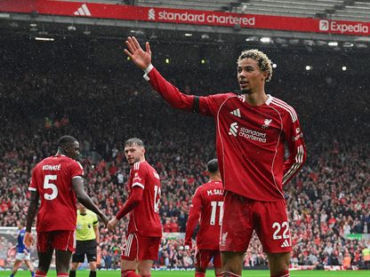 هوغو إيكيتيكي بعد تسجيله هدفاً لليفربول في مرمى إيفرتون - 20 سبتمبر 2025 - X/@LFC