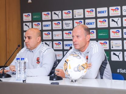 ييس توروب مدرب الأهلي خلال المؤتمر الصحفي قبل مباراة الترجي في دوري أبطال إفريقيا - 14 مارس 2026 - X/@AlAhly