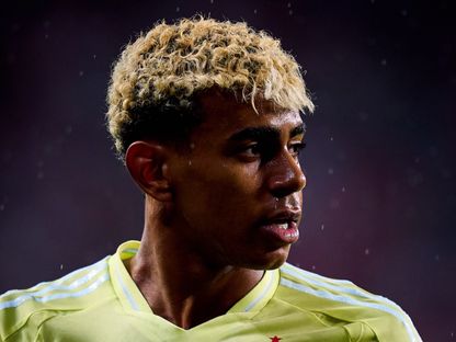 لاعب برشلونة لامين يامال خلال مشاركته مع منتخب إسبانيا - 3 أكتوبر 2025 - X@SEFutbol