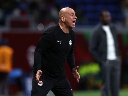 حسام حسن مدرب مصر خلال مواجهة السنغال في نصف نهائي كأس الأمم الإفريقية - 14 يناير 2026 - Reuters