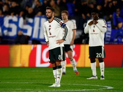 لاعب مانشستر يونايتد برونو فرنانديز خلال مباراة كومو في دوري أبطال أوروبا - 21 أكتوبر 2026 - Reuters