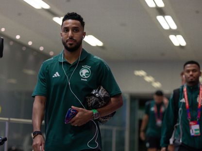 سالم الدوسري قائد المنتخب السعودي قبل مواجهة إندونسيا في الملحق الآسيوي المؤهل لكأس العالم 2026 - 8 أكتوبر 2025 - X/@SaudiNT