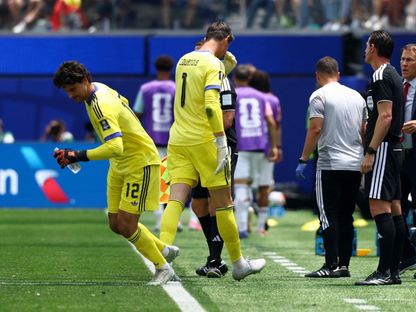 سيني لامينز حارس بلجيكا يشارك بدلاً من تيبو كورتوا أمام إسبانيا في كأس العالم - 10 يوليو 2026 - Reuters