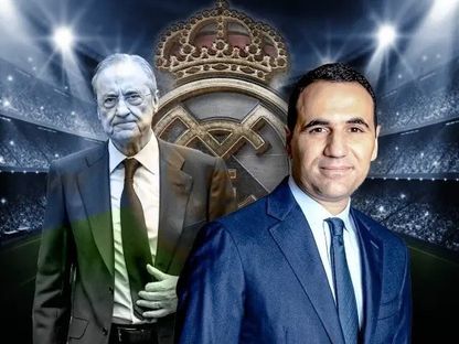 صورة مركبة تجمع فلورنتينو بيريز رئيس ريال مدريد وأنس لغراري - MARCA