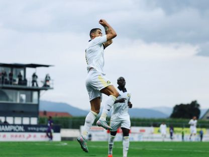 احتفال كريستيانو رونالدو نجم النصر بهدفه في مرمى تولوز الفرنسي بمباراة ودية - 30 يوليو 2025 - X/@AlNassrFC