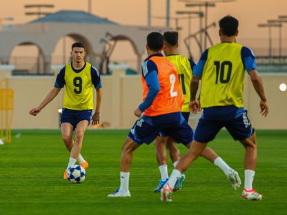 لاعبو النصر السعودي في حصة تدريبية قبل مواجهة أركاداغ التركماني في دوري أبطال آسيا 2 - 17 فبراير 2026 - X/@AlNassrFC