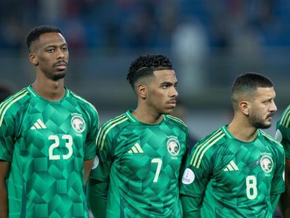 لاعبو السعودية قبل مواجهة البحرين بكأس الخليج 26 - 22 ديسمبر 2024 - X/@SaudiNT