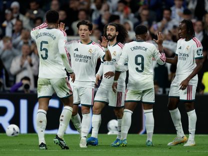 أردا غولر لاعب ريال مدريد يحتفل بتسجيله هدفاً في شباك إشبيلية ضمن الدوري الإسباني - 18 أكتوبر 2026 - REUTERS