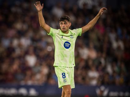 بيدري غونزاليس من مباراة برشلونة وليفانتي بالدوري الإسباني - 23 أغسطس 2025 - X/FCBarcelona_es