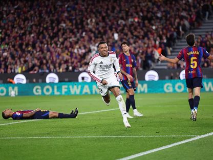 كيليان مبابي بعد تسجيله هدفاً لريال مدريد في مرمى برشلونة - 25 أكتوبر 2026 - realmadrid.com