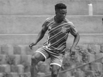 ديفيد أووري خلال مباراة لنادي أس سي فيلا في أوغندا - X/@SCVillaJogoo