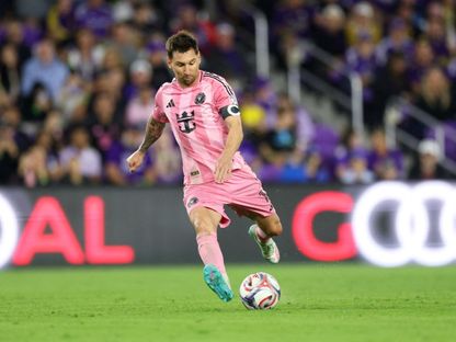 ليونيل ميسي خلال مواجهة إنتر ميامي وأورلاندو سيتي بالدوري الأميركي - 2 مارس 2026 - Reuters