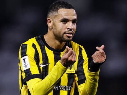 احتفال يوسف النصيري مهاجم الاتحاد بتسجيل هدف في مرمى السد بدوري أبطال آسيا للنخبة - 17 فبراير 2026 - X/@ittihad