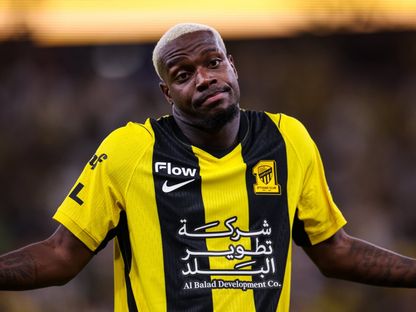 احتفال جورج إيلينيكنا مهاجم الاتحاد بتسجيل هدف في مرمى النصر بالدوري السعودي - 5 سبتمبر 2026 - X/@ittihad