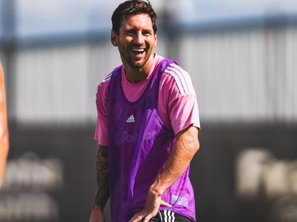 ليونيل ميسي لاعب إنتر ميامي في حصة تدريبية - 15 أغسطس 2025 - X/@InterMiamiCF
