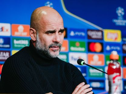 بيب غوارديولا مدرب مانشستر سيتي يتحدث في المؤتمر الصحفي الخاص بمواجهة نابولي في دوري أبطال أوروبا - 17 سبتمبر 2025 - X/@ManCityES