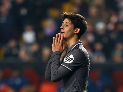 أردا غولر لاعب ريال مدريد خلال مواجهة رايو فايكانو - 14 ديسمبر 2024 - REUTERS