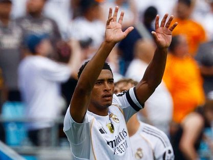 جود بيلينغهام يحيي الجمهور بعد هدف تقدم ريال مدريد أمام باتشوكا بكأس العالم للأندية 2025 - Reuters