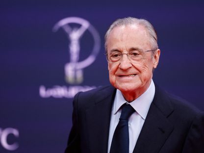 فلورنتينو بيريز رئيس ريال مدريد خلال حضور حفل جوايز لوريوس - 21 أبريل 2025 - Reuters