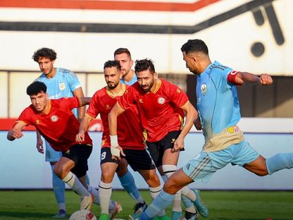 محمود حسن تريزيغيه لاعب الأهلي يسدد ركلة جزاء بمواجهة حرس الحدود في الدوري المصري - 23 سبتمبر 2025 - X/@epl_eg