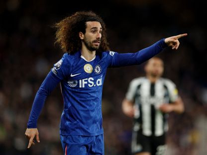 مارك كوكوريا مدافع تشيلسي خلال مواجهة نيوكاسل في الدوري الإنجليزي - 14 مارس 2026 - Action Images via Reuters