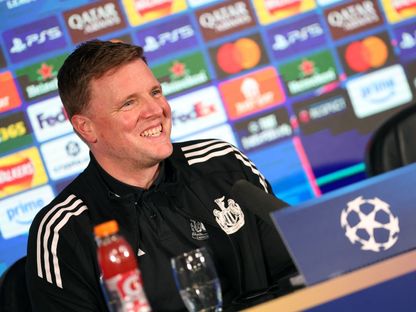 إيدي هاو مدرب نيوكاسل من مؤتمر صحفي قبل مباراة برشلونة - 9 مارس 2026 - Reuters