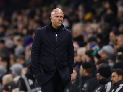 مدرب ليفربول آرني سلوت خلال مباراة ضد فولهام - 4 يناير 2026 - Action Images via Reuters