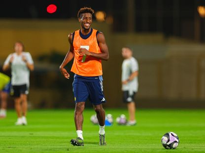كينغلسي كومان لاعب النصر في التدريبات - 26 أغسطس 2025 - X/@AlNassrFC