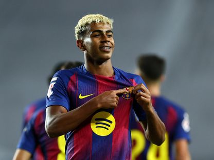 لامين يامال من مباراة برشلونة ورايو فايكانو بالدوري الإسباني - 31 أغسطس 2025 - Reuters