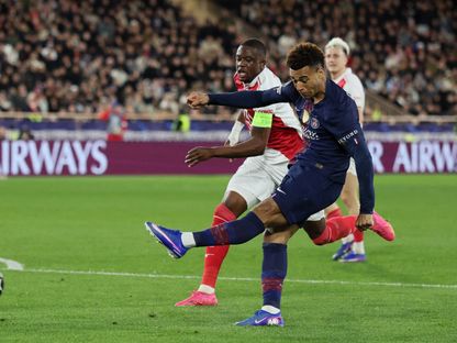 ديزيري دوي خلال مباراة موناكو وباريس سان جيرمان بدوري أبطال أوروبا - 17 فبراير 2026 - Reuters