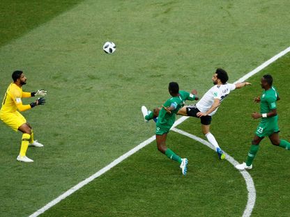 محمد صلاح لاعب منتخب مصر خلال مواجهة السعودية في كأس العالم - 25 يونيو 2018 - Reuters