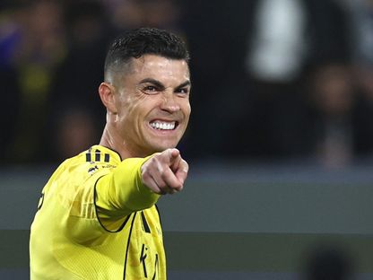 كريستيانو رونالدو خلال مباراة بين النصر والقادسية - 8 يناير 2026 - REUTERS