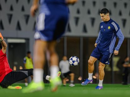 كريستيانو رونالدو من تدريبات النصر استعداداً لمباراة أركاداغ - 9 فبراير 2026 - X/AlNassrFC