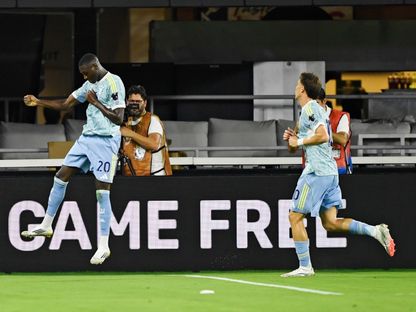 احتفال لاعبي يوفنتوس بتسجيل هدف في مرمى العين الإماراتي بكأس العالم للأندية - 18 يونيو 2025 - Reuters
