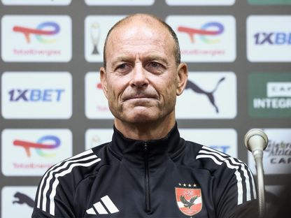 ييس توروب مدرب الأهلي المصري في مؤتمر صحفي قبل مواجهة الترجي - 20 مارس 2026 - X@AlAhly