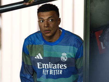 كيليان مبابي قبل مباراة بين ريال مدريد وأتلتيكو مدريد - 22 مارس 2026 - REUTERS