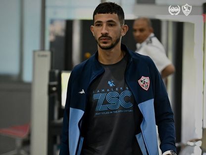 أحمد فتوح لاعب الزمالك عقب وصو بعقة الفريق إلى المغرب استعداداً لمواجهة نهضة بركان في نهائي الكونفدرالية - 9 مايو 2024 - X/ZSCOfficial