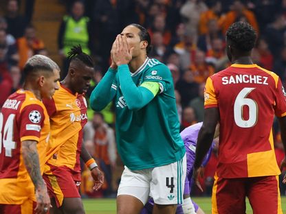 فيرجيل فان دايك مدافع ليفربول خلال مباراة غلطة سراي في دوري أبطال أوروبا - 10 مارس 2026 - Reuters