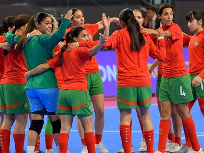 لاعبات المنتخب المغربي لكرة القدم "صالات"  - 30 أبريل 2025 - X/EnMaroc