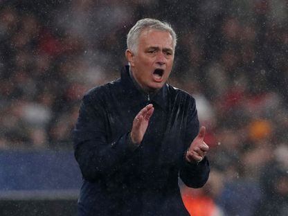 تفاعل جوزيه مورينيو مدرب بنفيكا أثناء مباراة ريال مدريد في دوري أبطال أوروبا - 28 يناير 2026 - Reuters