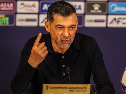 سيرجيو كونسيساو مدرب الاتحاد في مؤتمر صحافي بعد مباراة الوحدة الإماراتي في دوري أبطال آسيا للنخبة - 14 أبريل 2026 - X/@ittihad