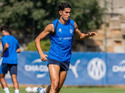المغربي نايف أكرد خلال تدريبات أولمبيك مارسيليا - 29 يوليو 2026 - X/OM_Officiel