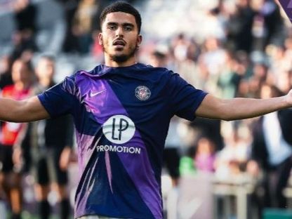 المغربي زكريا أبو خلال خلال مباراة ناديه تولوز أمام ستاد ريمس- 3 نوفمبر 2024 - X/@ToulouseFC