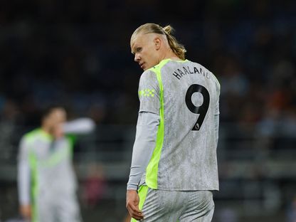 إيرلينغ هالاند خلال مباراة بين مانشستر سيتي وبيرنلي - 22 أبريل 2026 - Action Images via Reuters