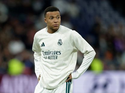 كيليان مبابي قبل مباراة ريال مدريد ولايبزيغ في دوري أبطال أوروبا - 21 أكتوبر 2026 - Reuters