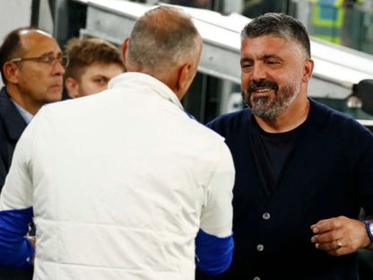 مدرب لاتسيو جينارو غاتوزو في مباراة يوفنتوس بالدوري الايطالي - 18 أكتوبر 2026ـ - reuters