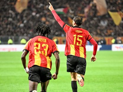 احتفال لاعبي الترجي الرياضي التونسي بتسجيل هدف في مرمى الأهلي المصري بدوري أبطال إفريقيا - 15 مارس 2026 - FB/@Espérance Sportive de Tunis