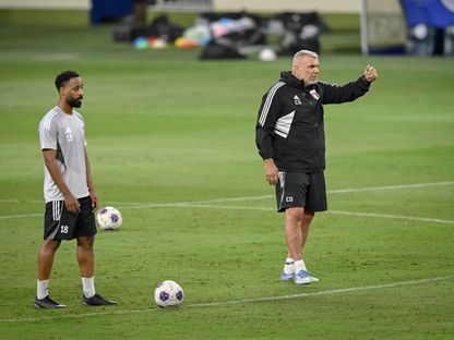 تدريبات منتخب الإمارات تحسباً لمواجهة العراق في الملحق الآسيوي المؤهل لكأس العالم 2026 - 8 نوفمبر 2025 - X/@UAEFNT