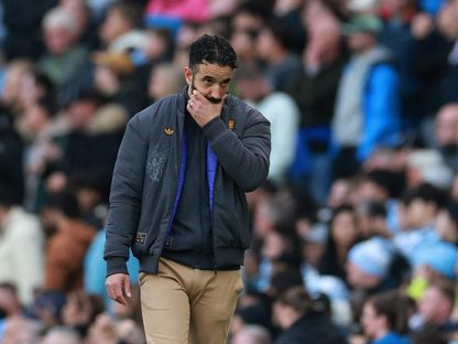 روبن أموريم مدرب مانشستر يونايتد خلال ديربي المدينة ضد سيتي - 14 سبتمبر 2025 - Reuters