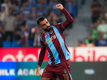 محمد صلاح يحتفل بهدفه مع طرابزون سبور أمام غنتشلربيرليغي - 6 سبتمبر 2026 - x@Trabzonspor